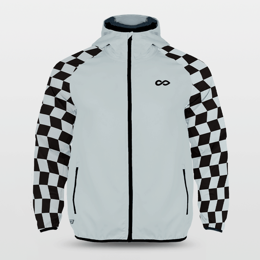 Checkerboard - Custom Hooded Waterproof Sports Jacket NBK058